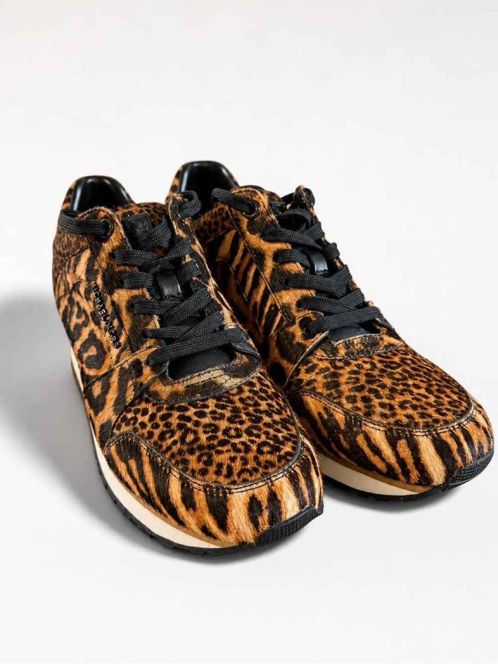 NWT Michael Kors Allie Trainer Sneakers Leopard Calf Hair - Size 8.5 Womens